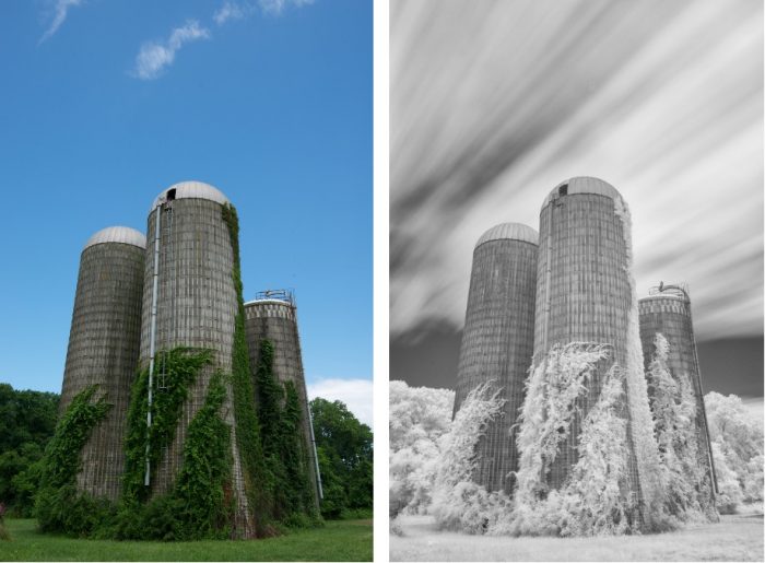 Photo taken with and without I-Ray 830 Filter